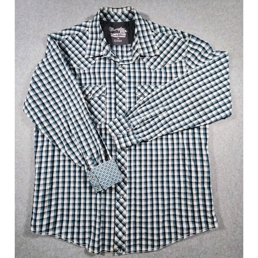 Wrangler 20X Men's Competition Shirt, Size XL, Pearl Snap, Long Sleeve - Picture 1 of 5